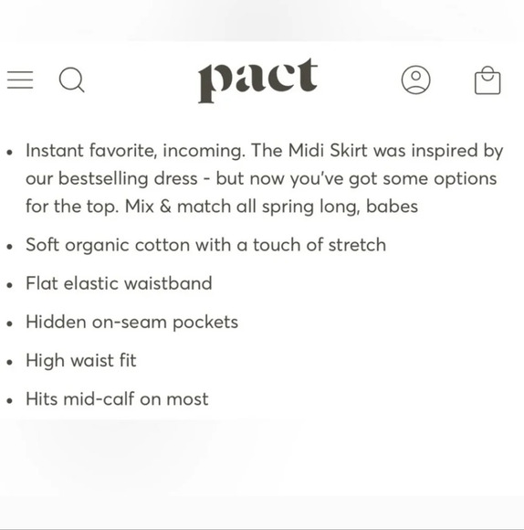 Pact Tropical Palm Wedgewood Fit & Flare Midi Skirt size Large - Picture 8 of 8